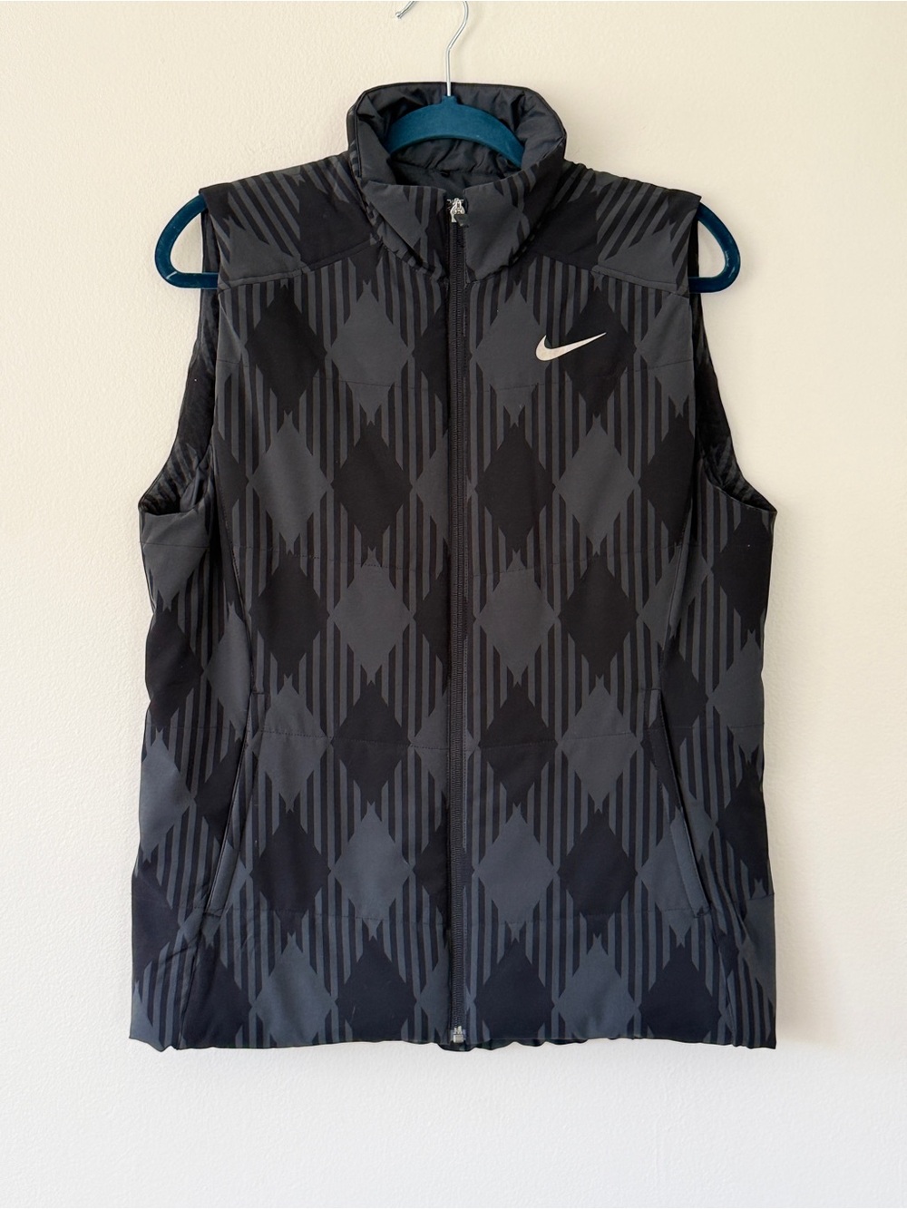 Nike Golf Black Quilted Puffer Vest Full Zip Athletic Women’s Large